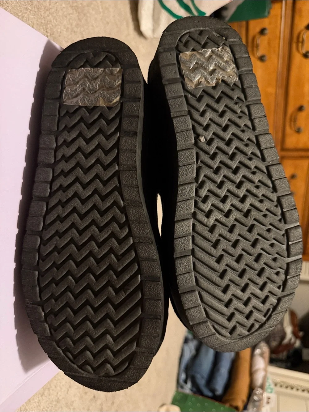 Madden Girl Black Suede Platform Ankle Boots Size 8